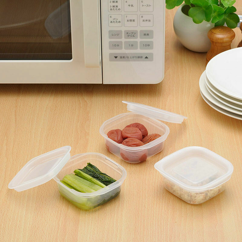 inomata食品保存容器/白 90ml 3入