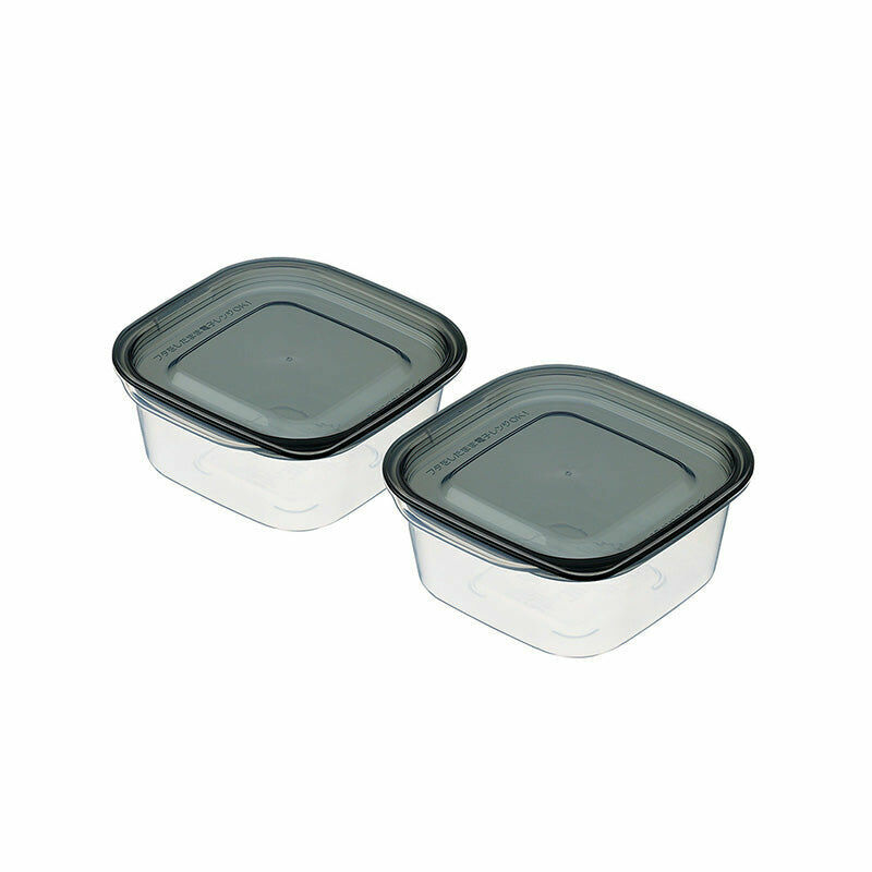 inomata食品保存容器/黑 270ml 2入