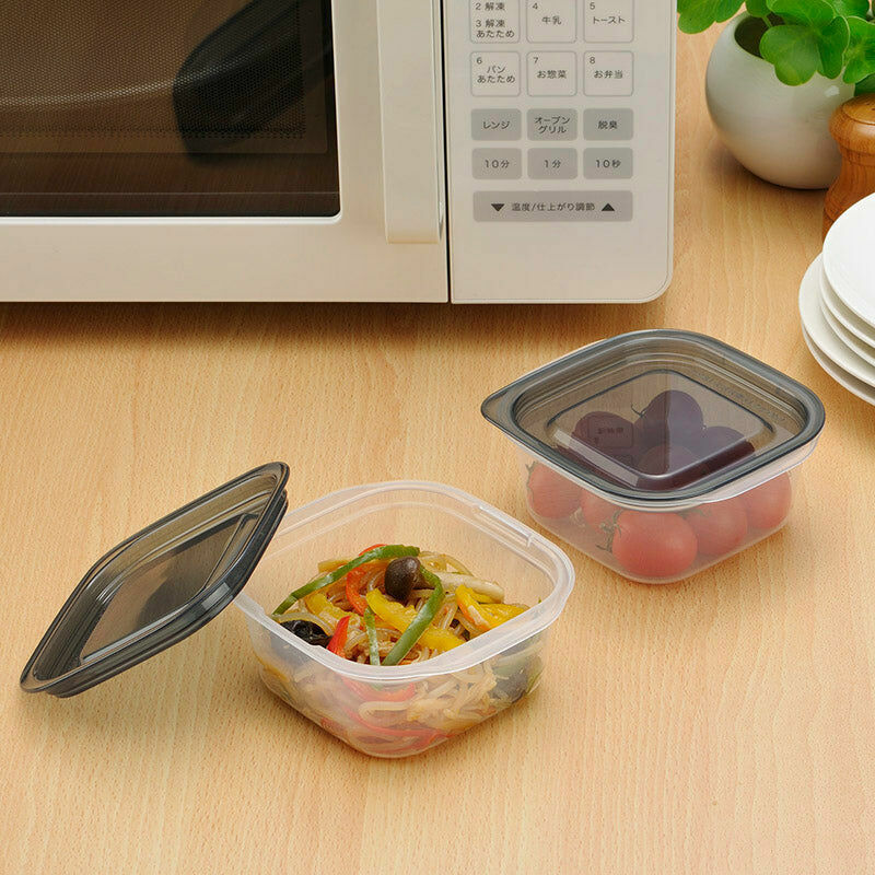 inomata食品保存容器/黑 270ml 2入