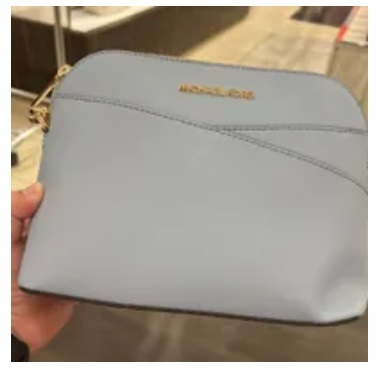 [S] MICHAEL KORS 35F1GTVC6T JET SET TRAVEL MD DOME XCROSS XBODY LEATHER,PALE BLUE, 194900656686 (SMK572)