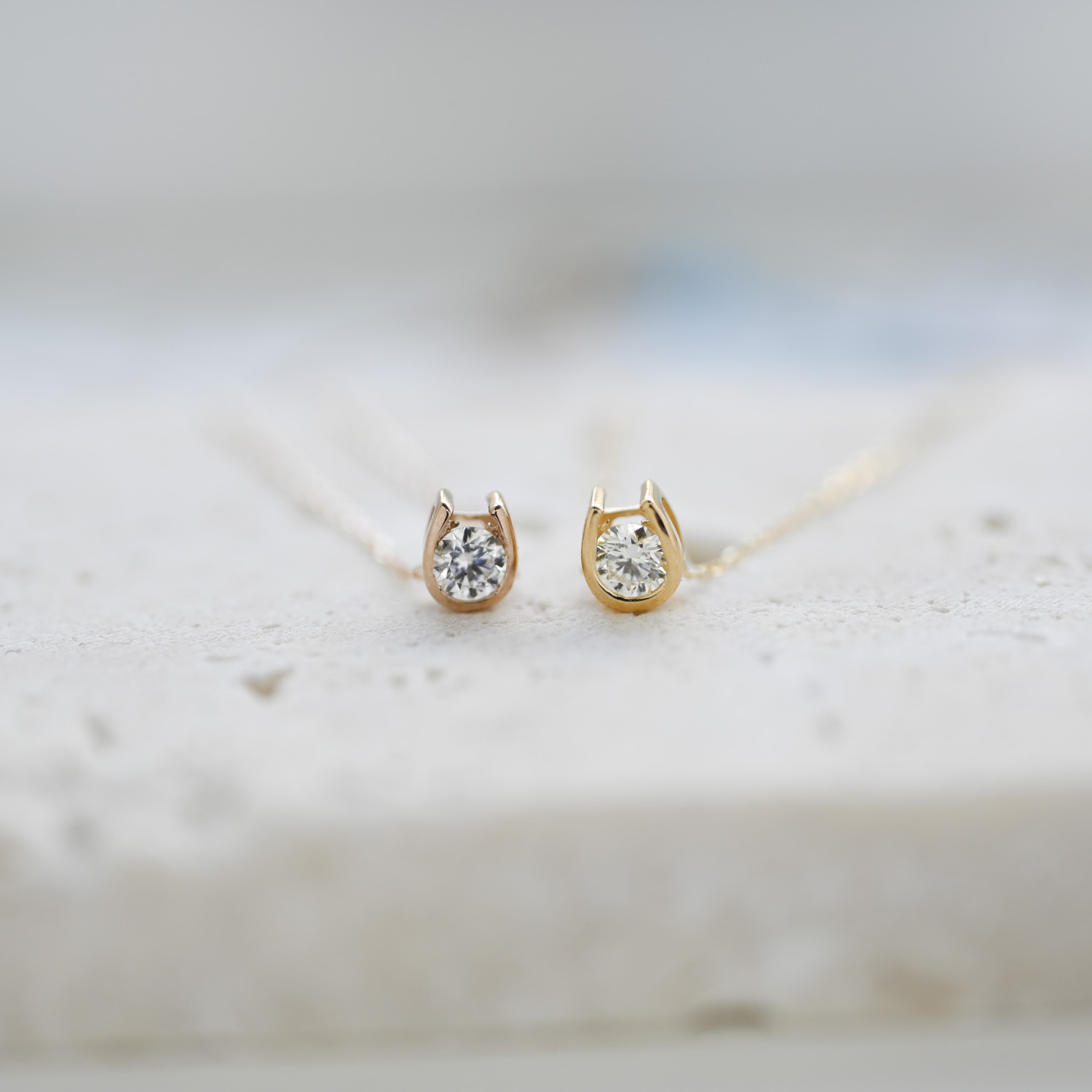 18K Only U 0.10ct Diamond Necklace