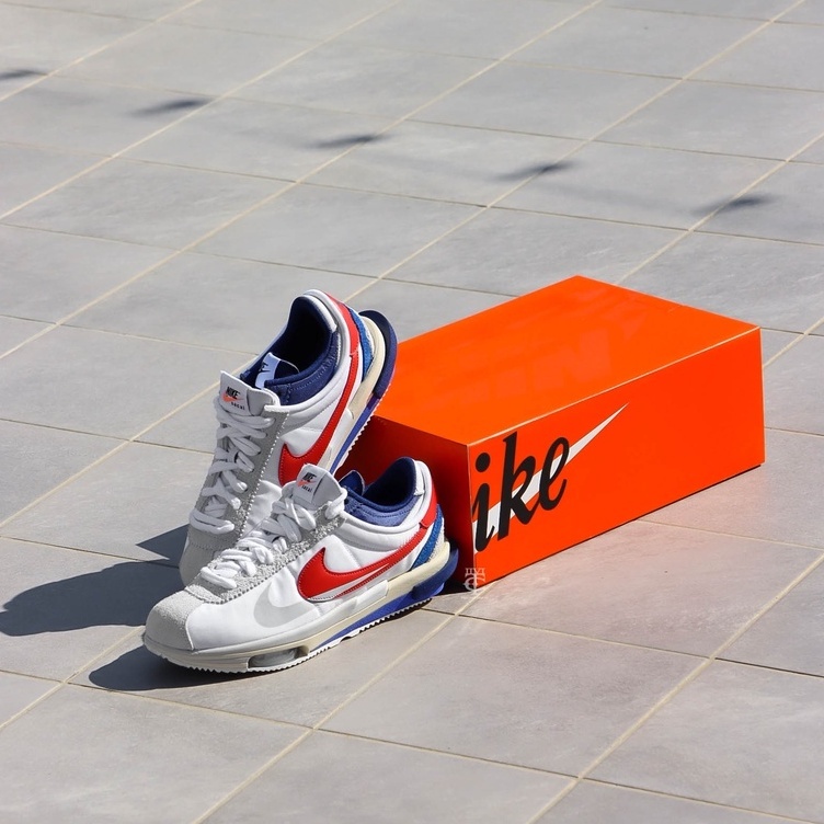 SACAI X NIKE CORTEZ 4.0 OG 白紅藍 阿甘 復古 DQ0581100