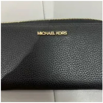 [S] MICHAEL KORS 35T7GTVE7L JET SET TRAVEL LG TRAVEL CONTINENTAL LEATHER,BLACK, 191262327056 (SMK591)