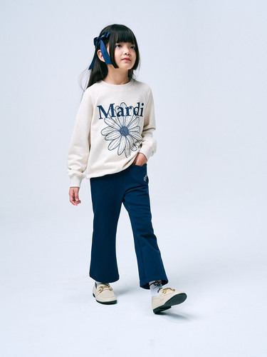 【Luxury】韓國 Mardi Mercredi 兒童運動套裝 大花花 小雛菊 長袖棉質上衣長褲喇叭褲  漸層花花