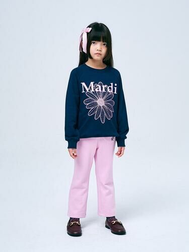 【Luxury】韓國 Mardi Mercredi 兒童運動套裝 大花花 小雛菊 長袖棉質上衣長褲喇叭褲  漸層花花