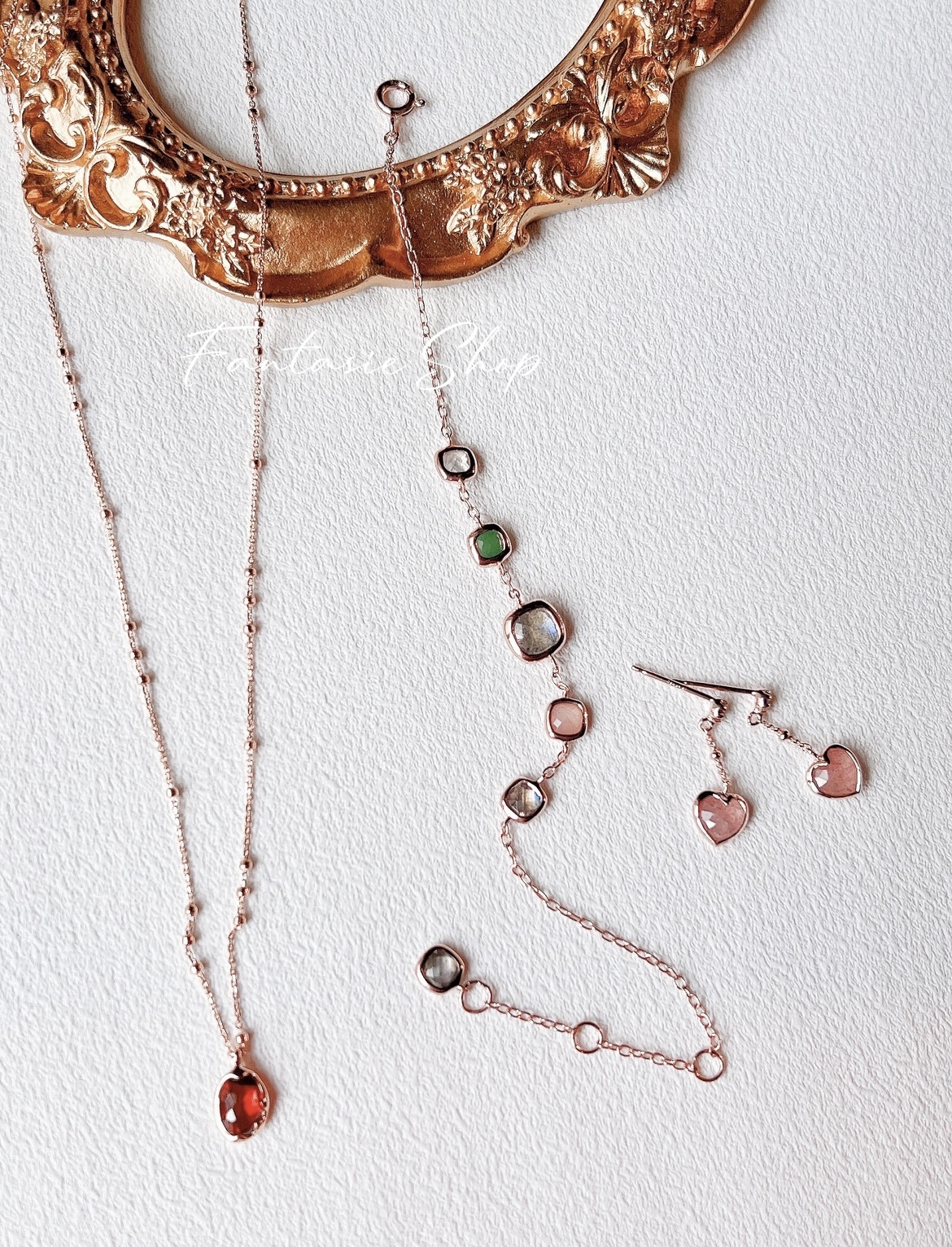 🇰🇷韓國高質感輕珠寶飾品-天然寶石串手鏈