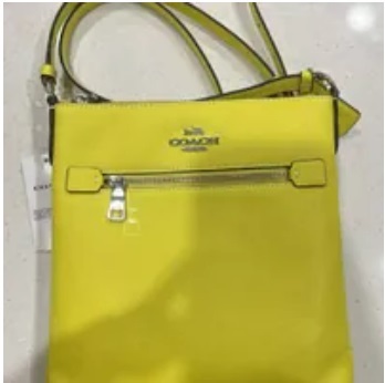 [S] COACH CE871 XGRN MINI RWN FILE,SV/BRIGHT YELLOW, 195031998485 (SCO479)