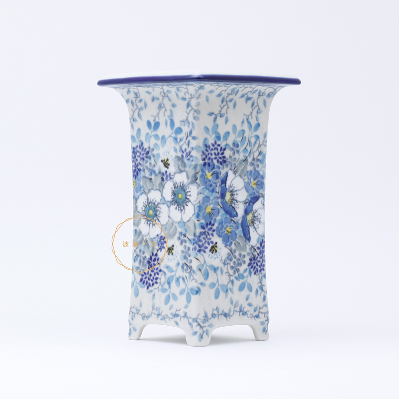 花器-高17cm-皎潔淡藍