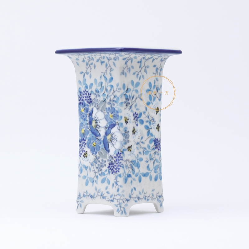 花器-高17cm-皎潔淡藍