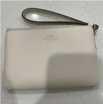 [S] COACH 58032 CSRN LTH CRN ZIP,IM/CHALK, 889532719198 (SCO486)