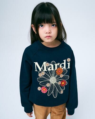 【Luxury】韓國人氣新款 Mardi Mercredi LOGO 彩色花花 小雛菊 親子款 長袖上衣衛衣 大學T  金高銀代言