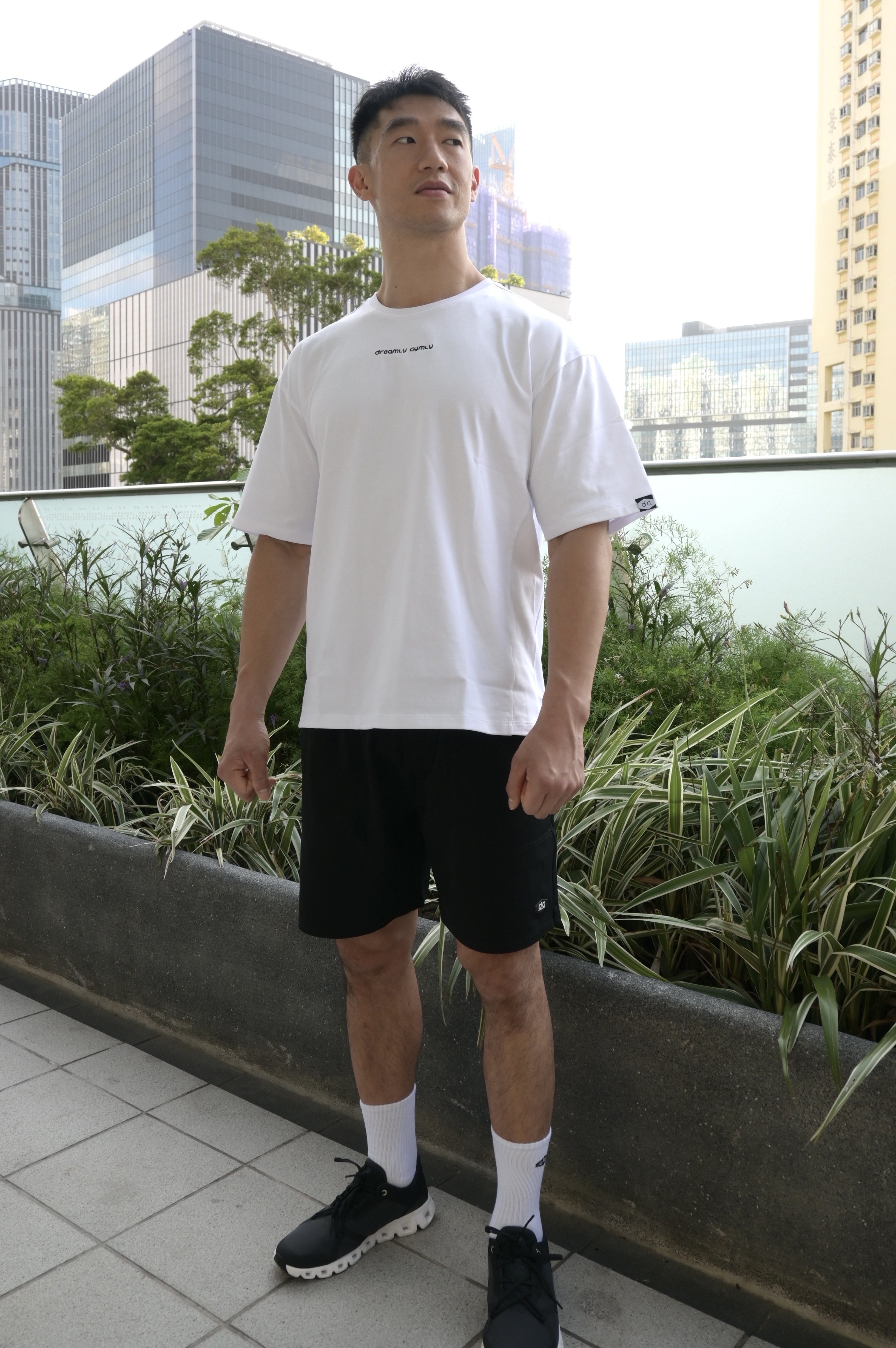 男裝 300g 重磅 Cotton Oversize Tee (湖水綠色)