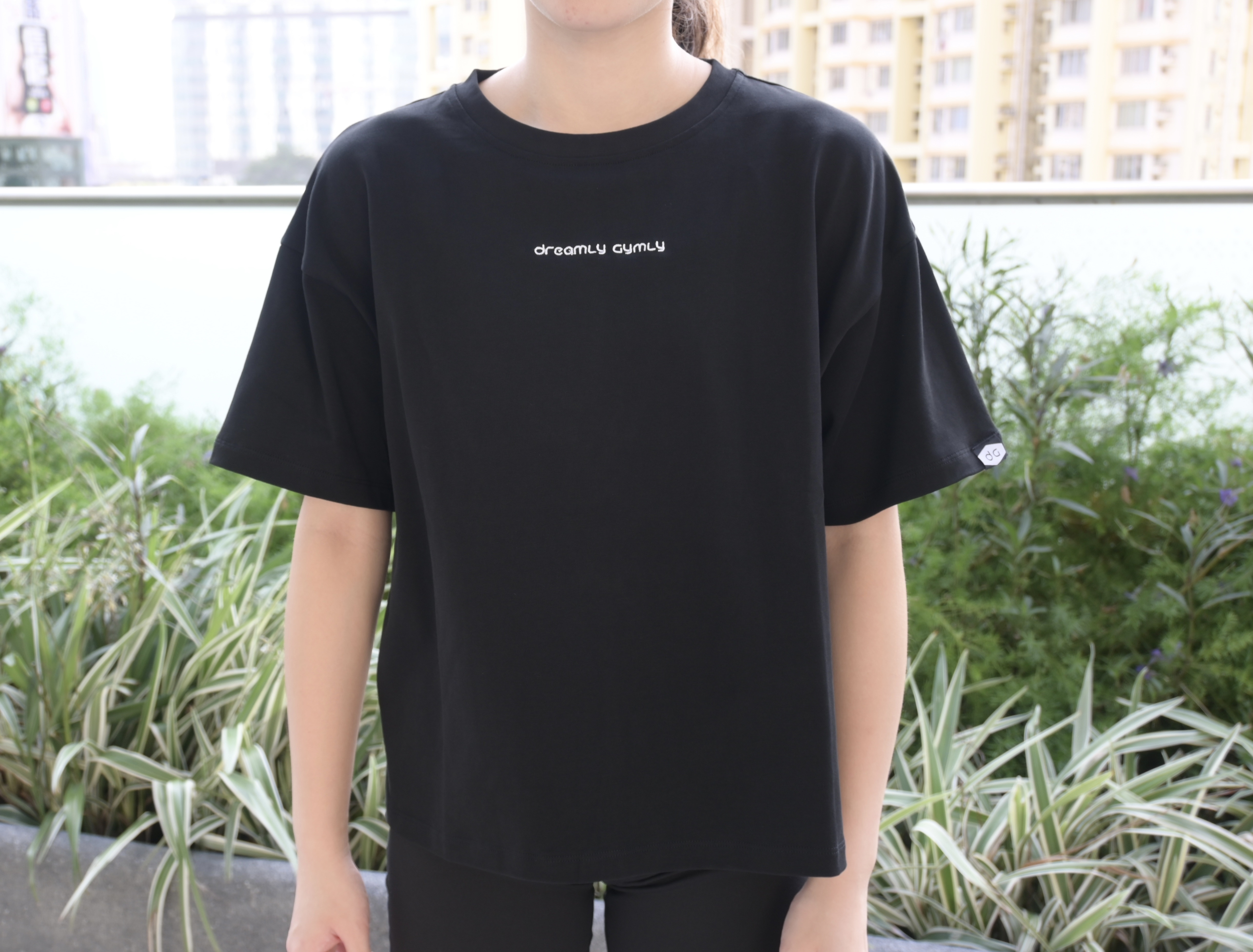 女裝 300g 重磅 Cotton Oversize Tee (黑色)