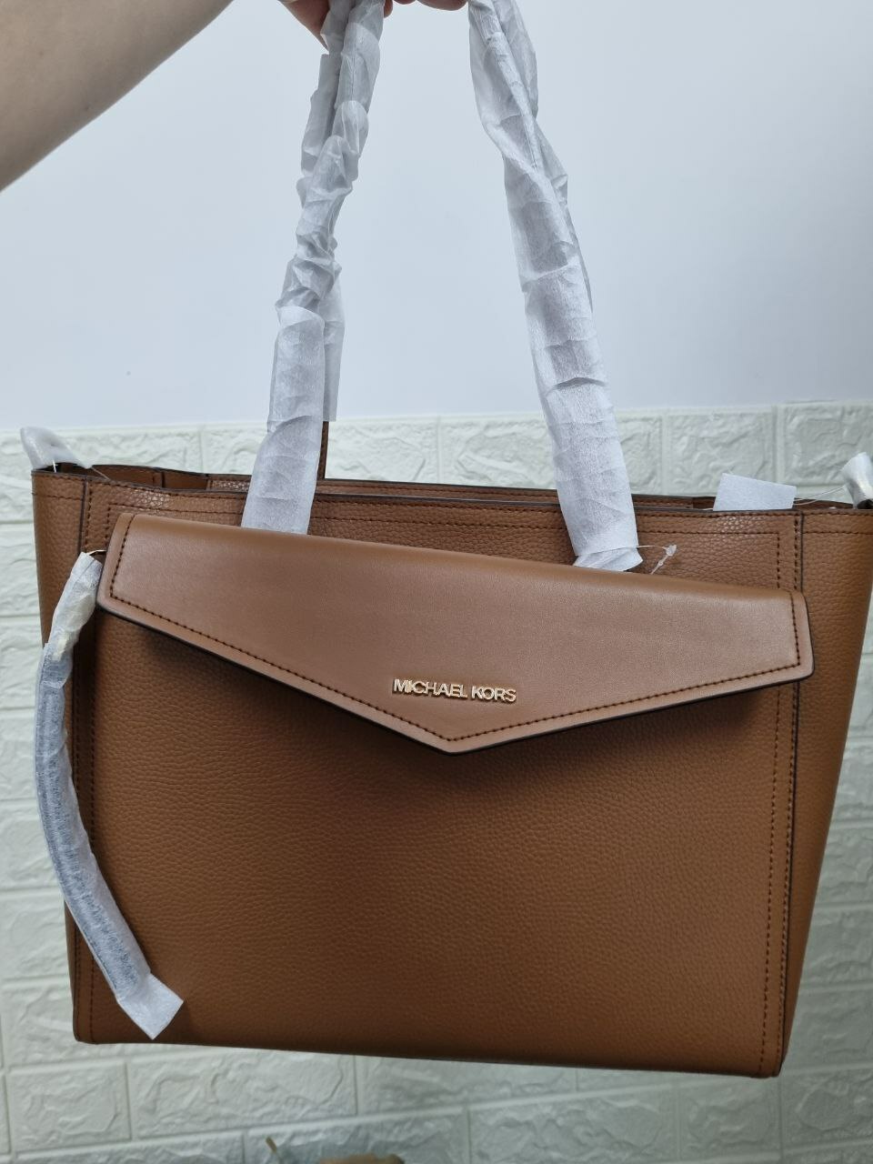 [S] MICHAEL KORS 35T1G5MT7T LUGG MULTI LG 3IN1 TOTE LEATHER,BROWN, 194900699003 (SMK593)