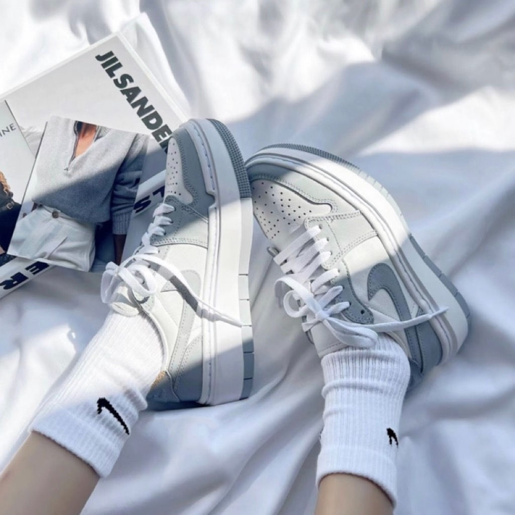 AIR JORDAN1 灰白 小Dior 厚底 (DH7004-100)