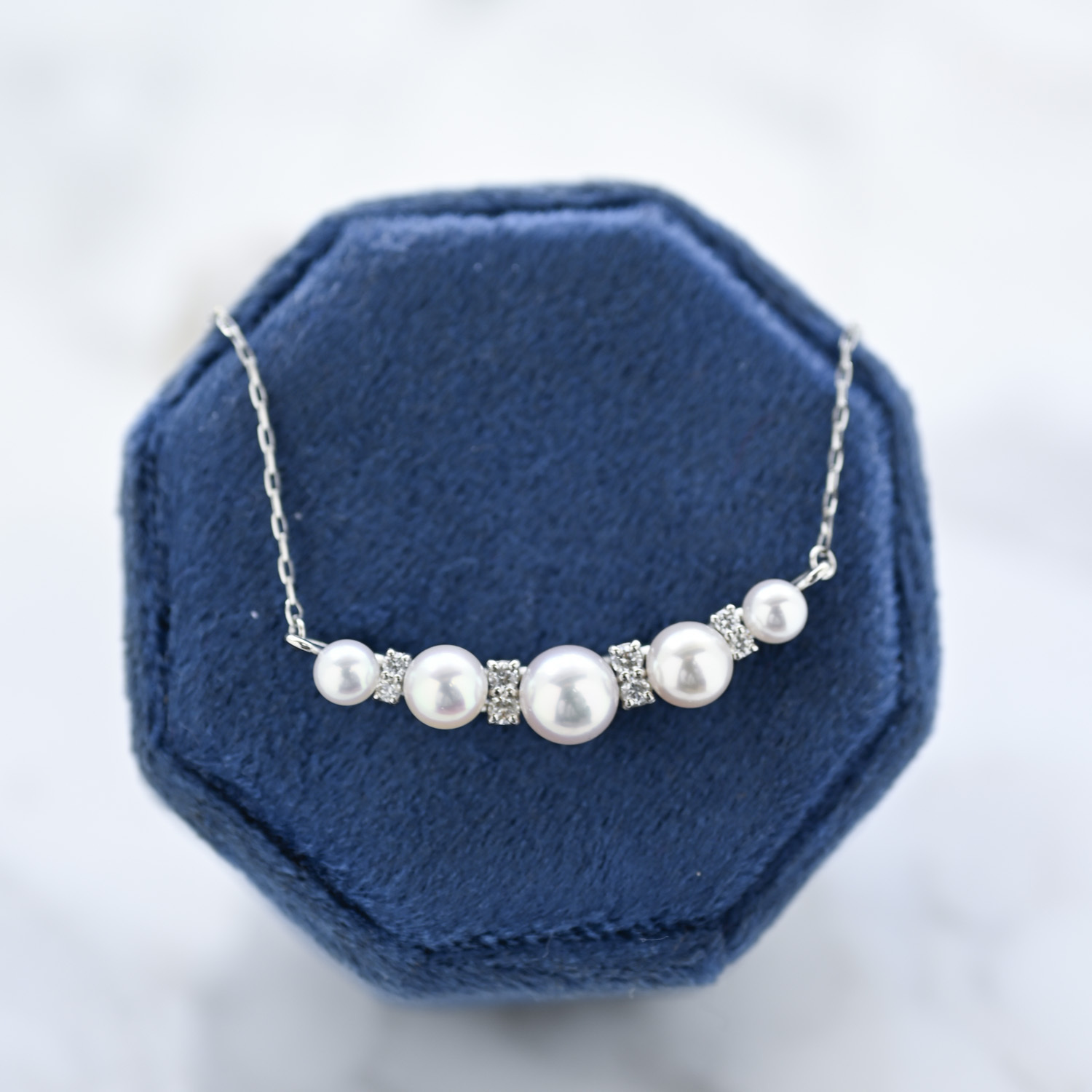 18K Kania Akoya Pearl Diamond Necklace