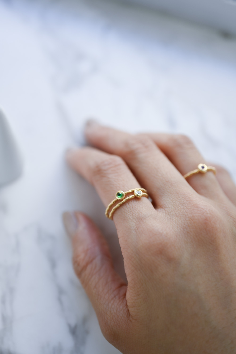 *#(9-10) 18K Flash Light Ruby Diamond Ring