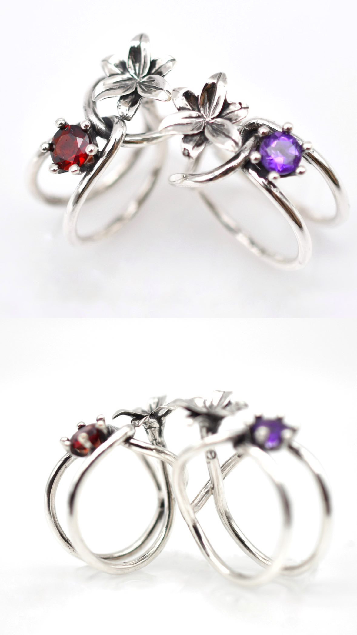 Lily Circle Ring with stone