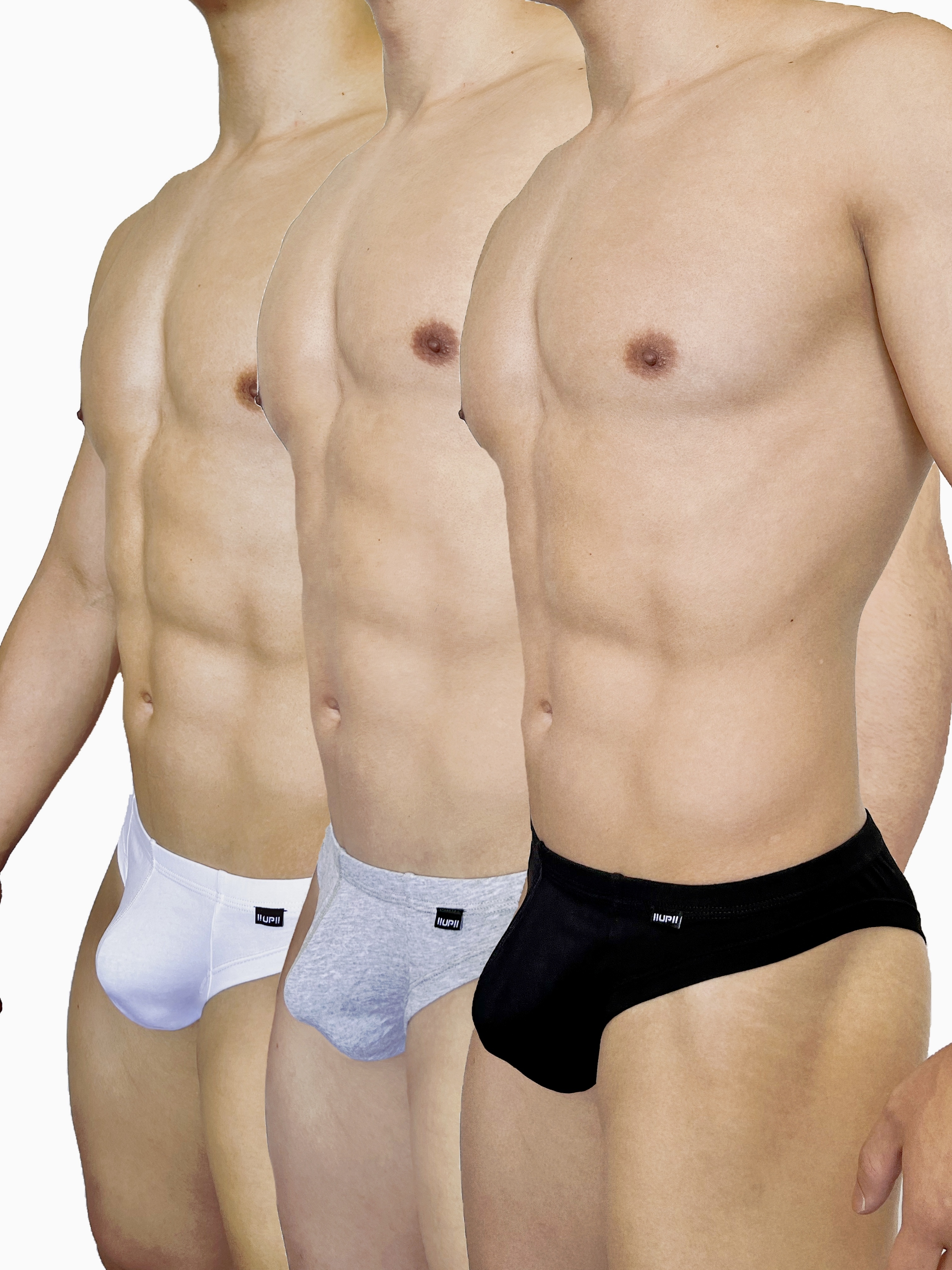 Comfort 三角內褲 3件超值套裝 黑/白/灰