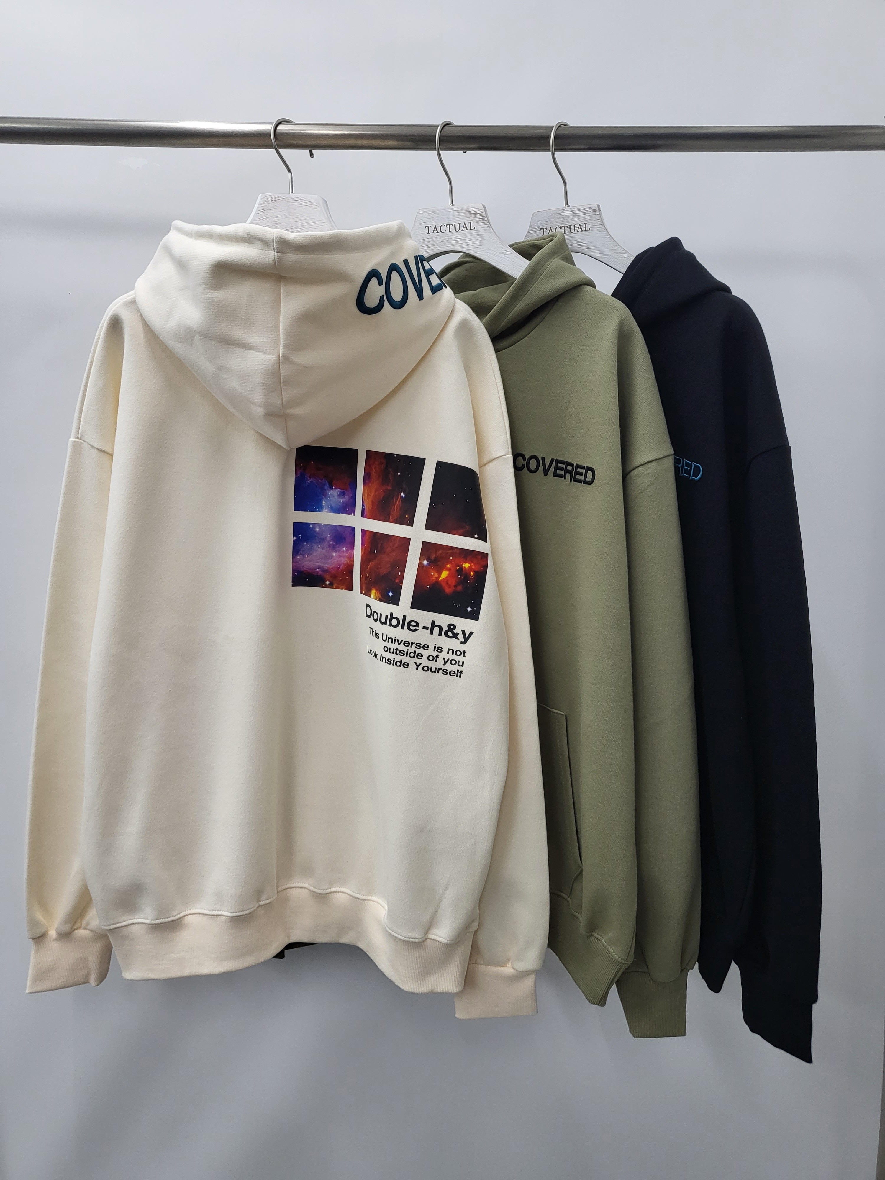 英文字圖案連帽衛衣 T5196