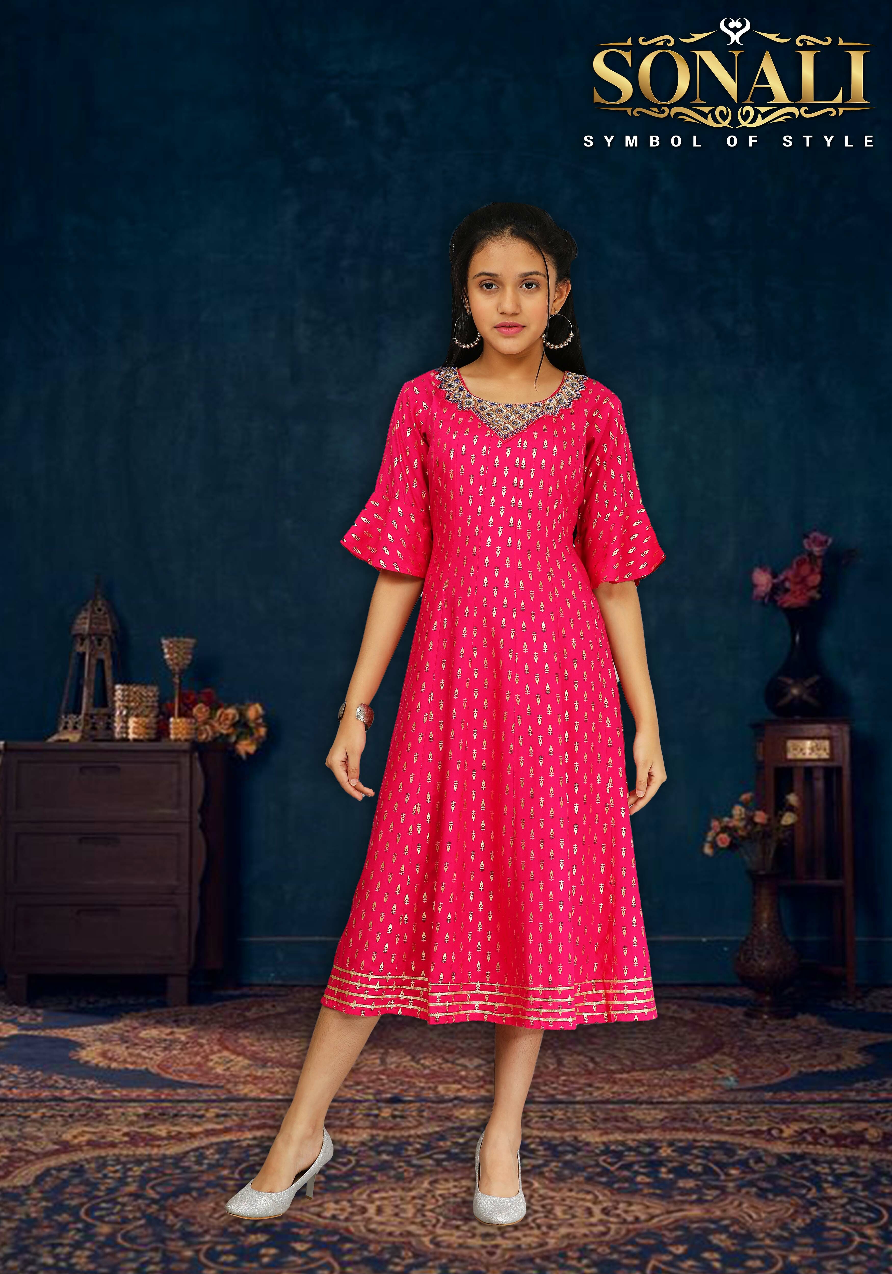 Sonali Premier Georgette Ladies Gown Long Dress For Women Indian Baju Long Gown Deepavali's Collection