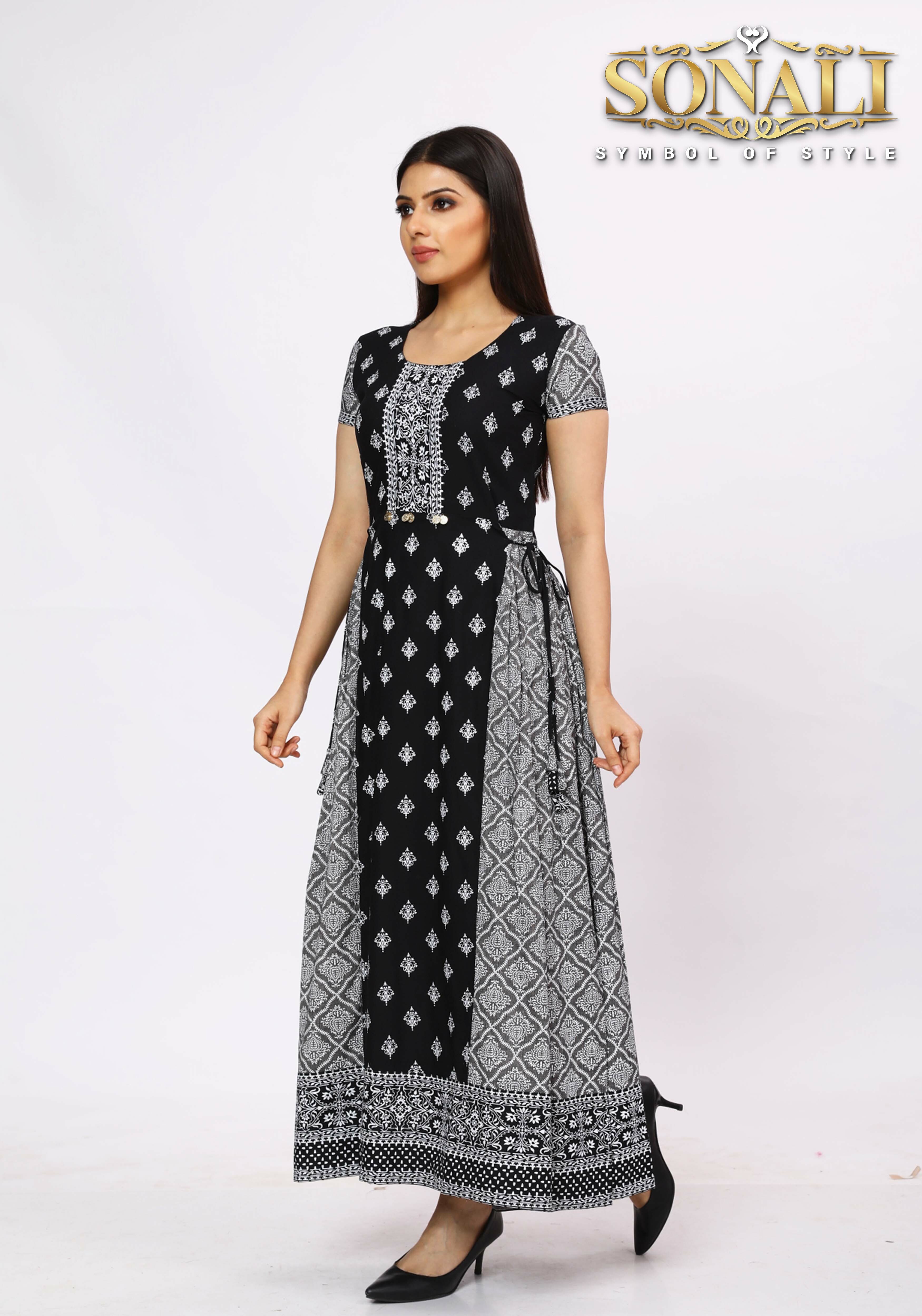 Sonali Premier Georgette Ladies Gown Long Dress For Women Indian Baju Maxi Dress Deepavali's Collection