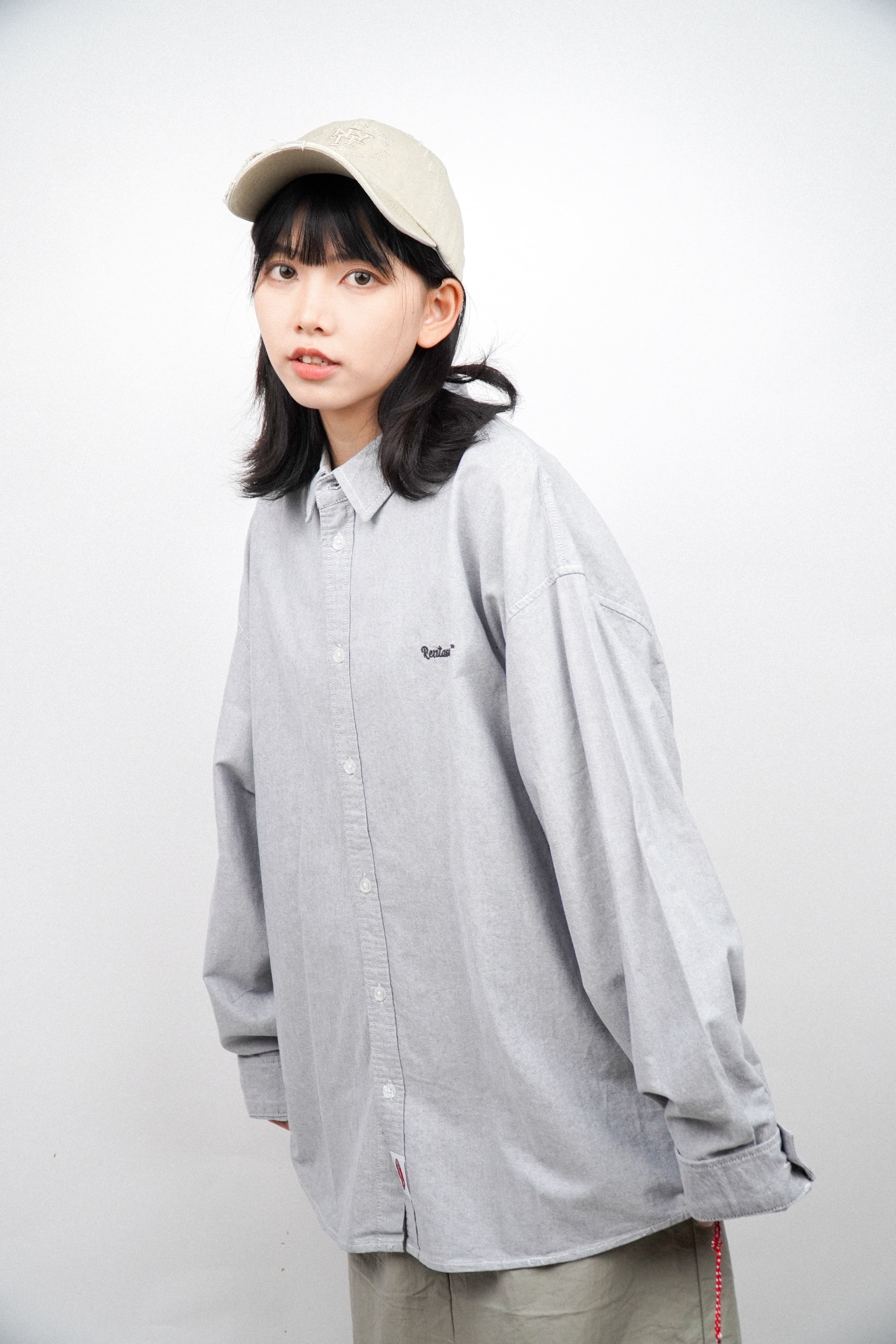 『Always_Good』日系 抽繩 素面 牛津 長袖襯衫