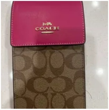 [S] COACH CM234 SIGNATURE NS PHN XBY,IM/KHAKI/CERISE, 196395079933 (SCO494)