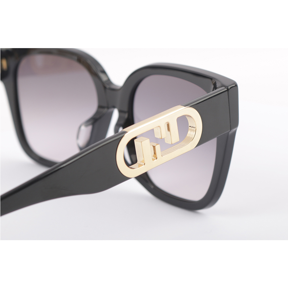 【FENDI】O'Lock 側邊鏤空太陽眼鏡(黑色) FOA211 V1R FO76B