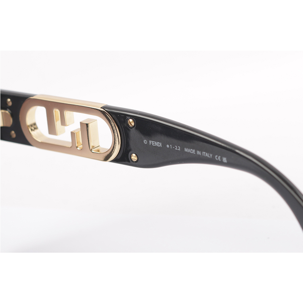 【FENDI】O'Lock 側邊鏤空太陽眼鏡(黑色) FOA211 V1R FO76B