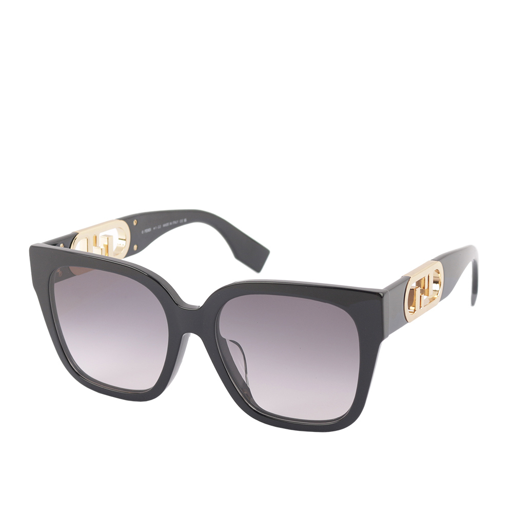 【FENDI】O'Lock 側邊鏤空太陽眼鏡(黑色) FOA211 V1R FO76B