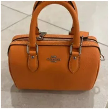[S] COACH CH157 XGRAIN MINI ROWAN CROSSBODY,SV/BRIGHT MANDARIN, 195031998553 (SCO502)