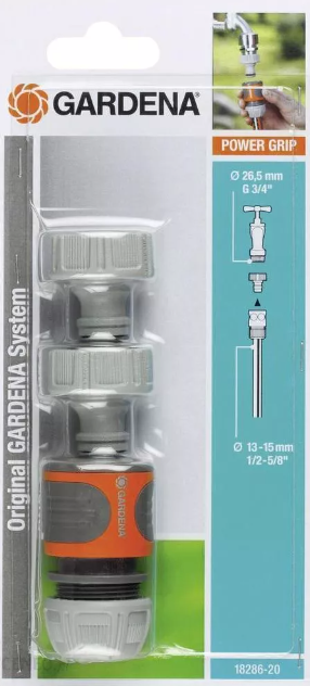 "GARDENA" 德國快接吸輪套裝(18201x2+18215x1)(吸塑裝)(10個/盒)-[18286]