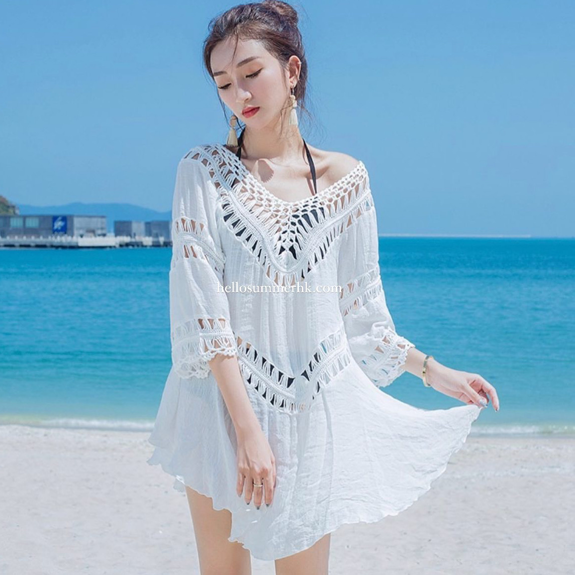 JA005 波希米亞風防曬薄紗外套