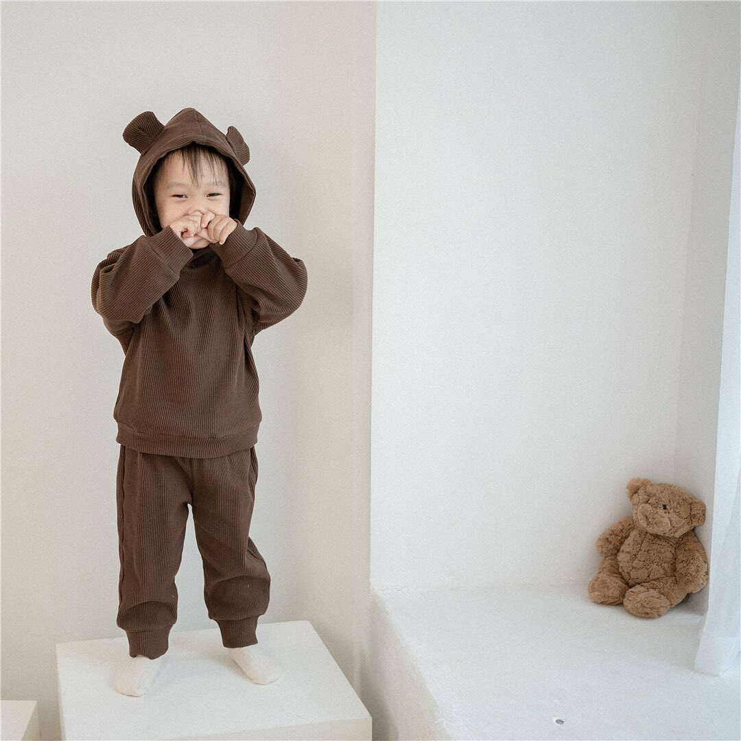 棉質小熊耳朵運動套裝