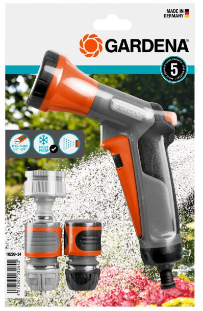 "GARDENA" 德國經典款花灑水槍套裝(1功能)(吸塑裝)(36套/盒)-[18299-34]