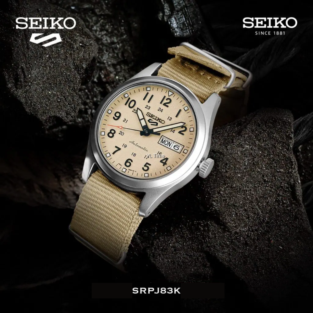 萬年鐘錶 - SEIKO  5 Sports   軍風機械女錶  SRPJ83K1 / 4R36-13P0U  錶徑36MM