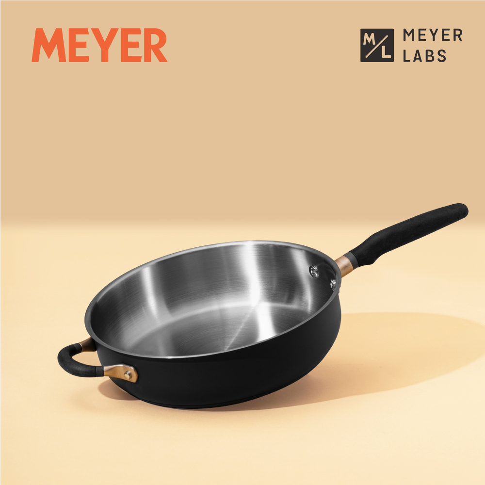 《MEYER Accent》微金亞光黑-不鏽鋼28cm /4.3L萬用深炒鍋(IH/電磁爐適用)