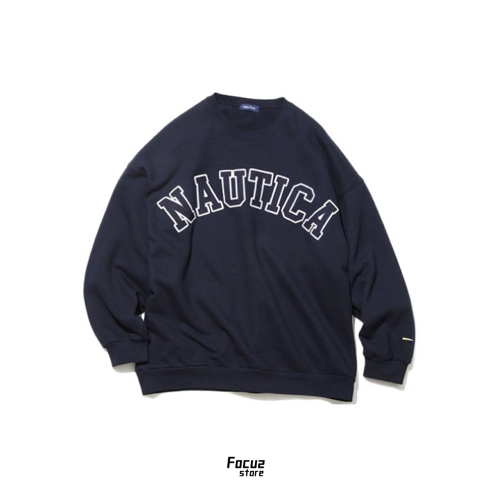 【Focus Store】現貨秒發 NAUTICA Arch Logo Crewneck Sweatshirt 2.1 Navy 海軍藍