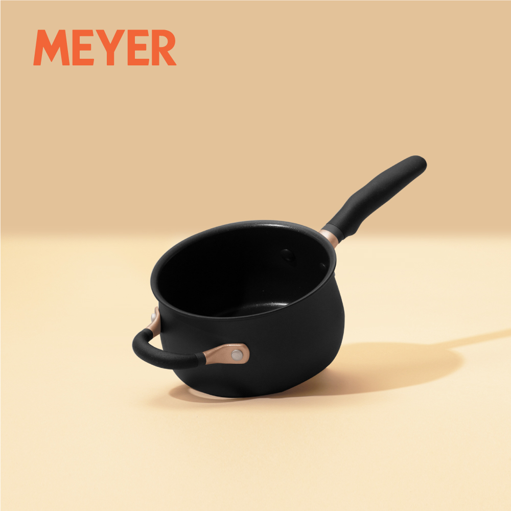 《Meyer Accent》陽極氧化不沾六件組(電磁爐/IH爐)(微金亞光黑)