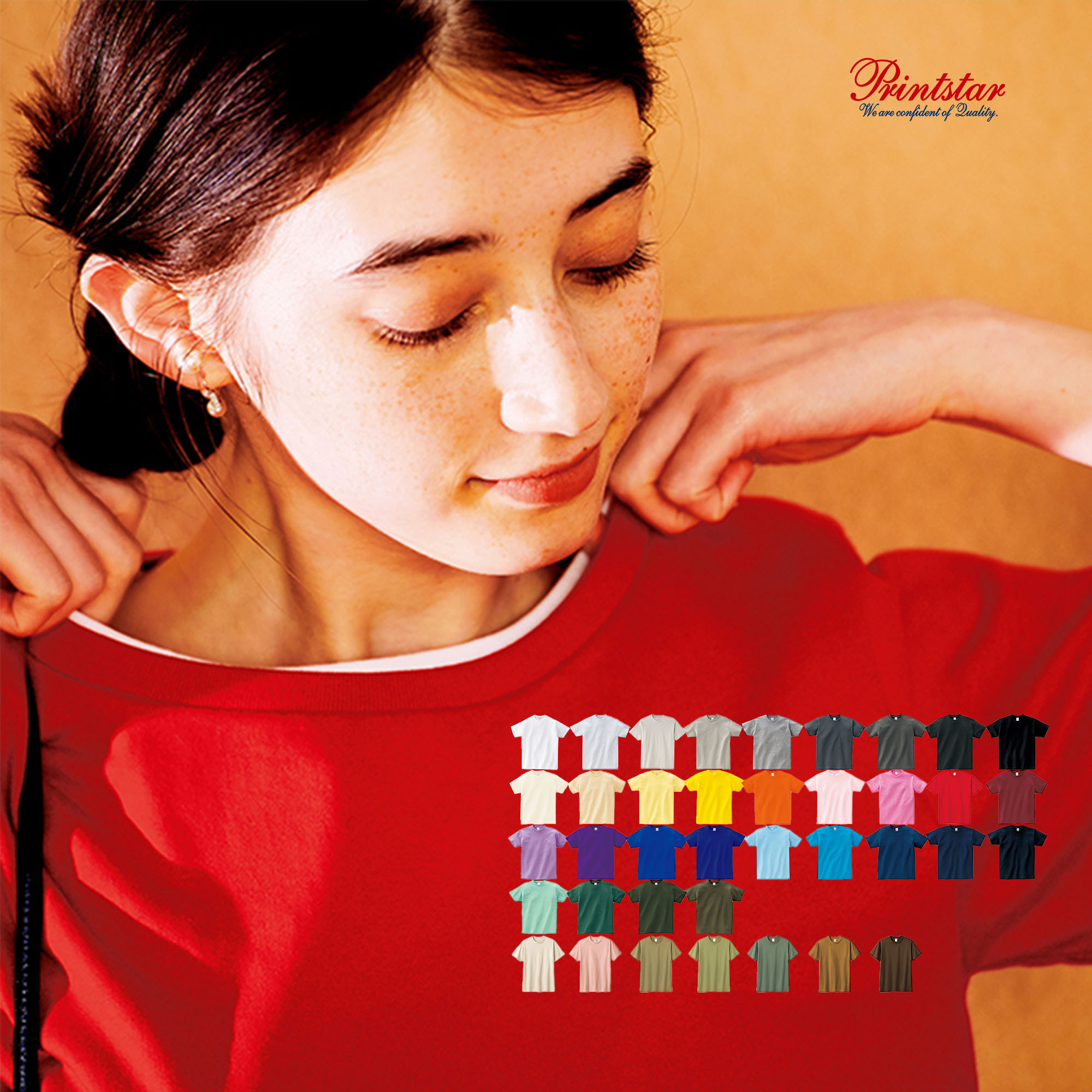 日本 Printstar 5.6oz 085天竺棉 全棉圓領 短素T