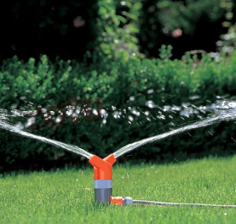 "GARDENA" 德國經典款插地式/360°灑水器(孖頭噴咀型)(射程:13m,130㎡)(6個/盒)-[1953]