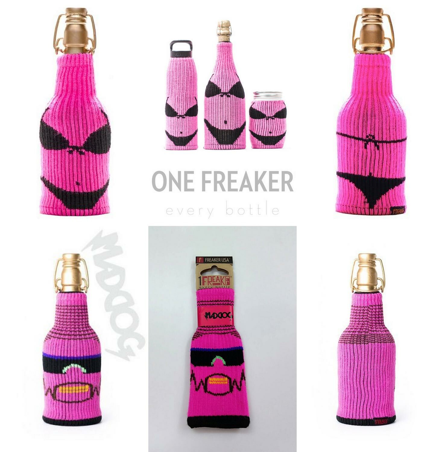 Freaker USA 瓶.壺個性時尚杯套 粉色系