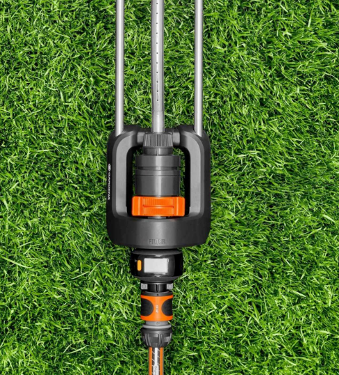 "GARDENA" 德國搖擺式灑水器S(帶水量計流器)(灑水寬度:13m)(射程:7-17m,90-220㎡)(4個/盒)-[18354]