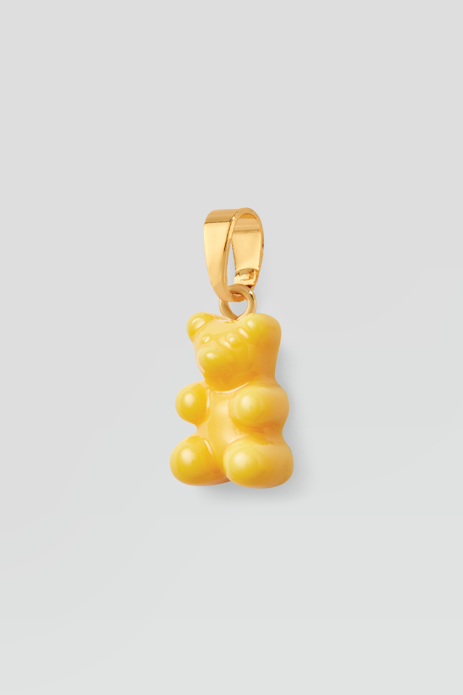 Crystal Haze｜NOSTALGIA BEAR 金色復古黃色小熊墜飾