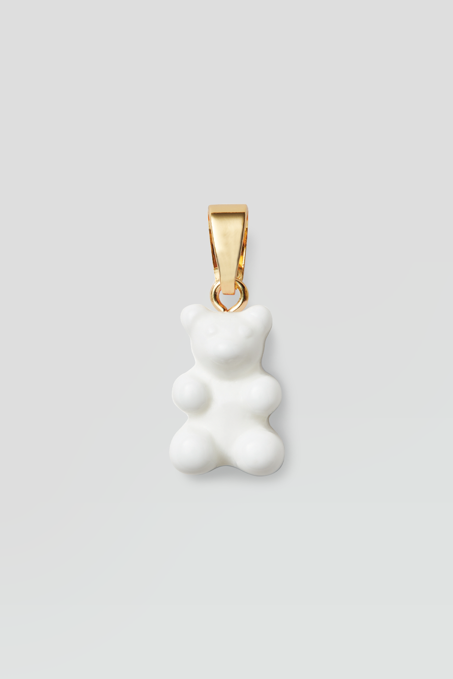 Crystal Haze｜NOSTALGIA BEAR 金色復古白色小熊墜飾
