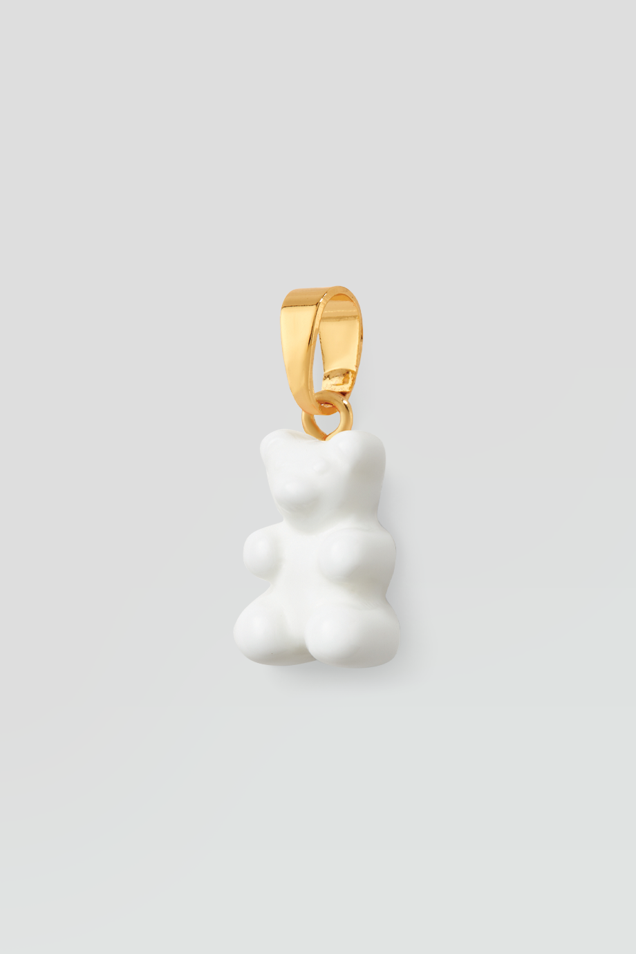 Crystal Haze｜NOSTALGIA BEAR 金色復古白色小熊墜飾