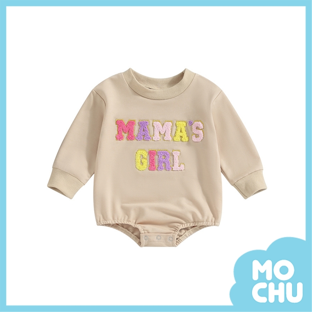 金邊繡花GIRL長袖包屁衣