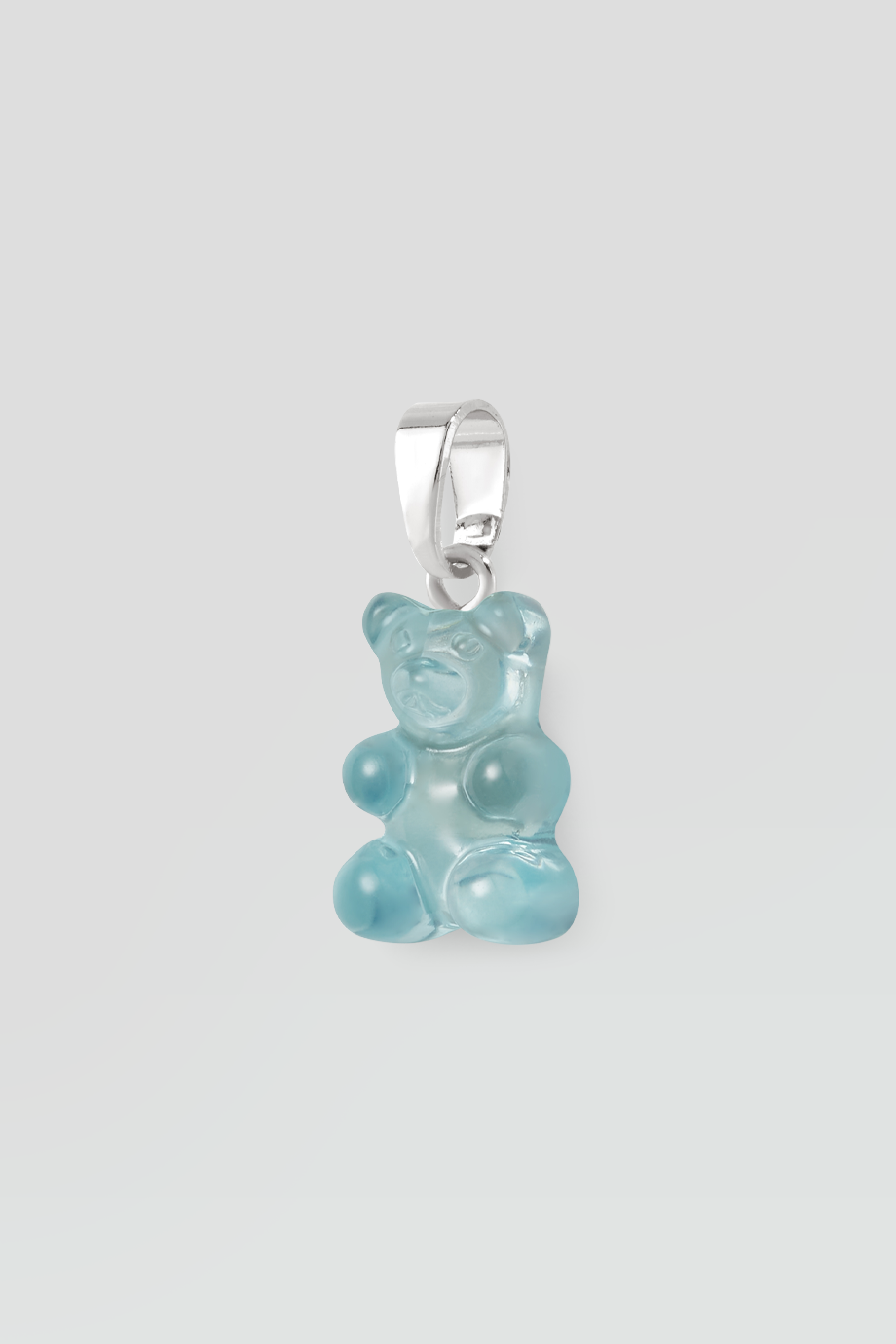 Crystal Haze｜NOSTALGIA BEAR 銀色復古透明綠小熊墜飾