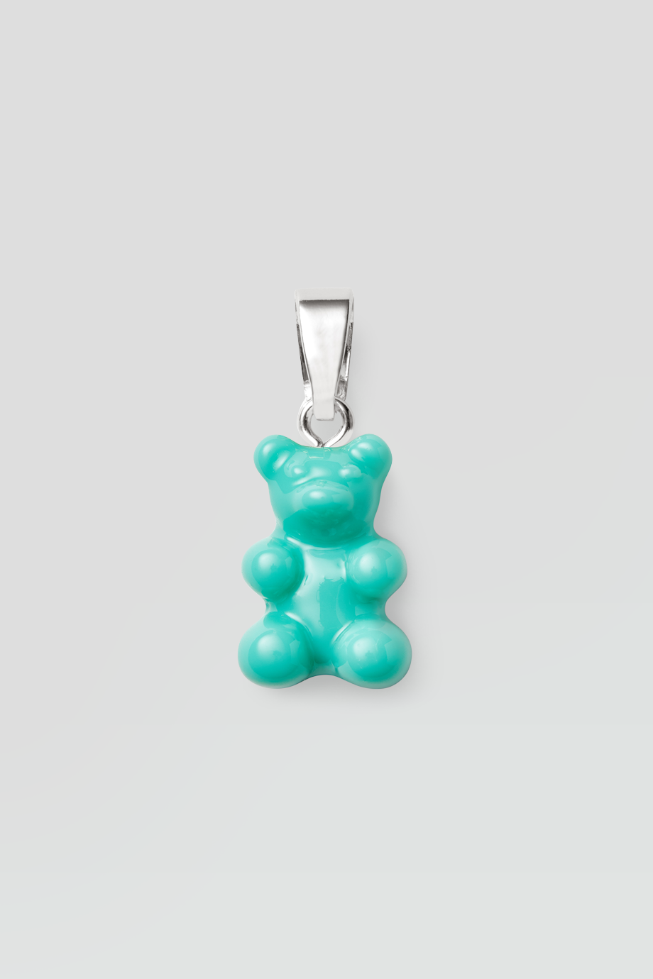 Crystal Haze｜NOSTALGIA BEAR 銀色復古海島藍小熊墜飾